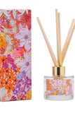 persimmon + lily diffuser-FRANKIE GUSTI-A vibrant fusion of pink lily and tangy persimmon mingled with ruby grapefruit, cassis and ambrette. Kelsie is an abstract artist from Orange who grew up on a sheep farm and draws inspiration from her walks in the hills for her floral and landscape pieces. Kelsie's artworks are uniquely hers, with her signature textured style, vibrancy and joyful colours. 100mls4-6 months useCruelty free + veganHigh quality fragrance oil Natural reedsHand poured in the Yarra Valley | 